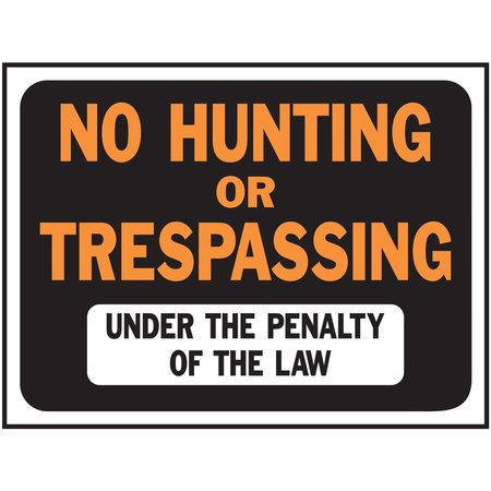 HY-KO No Hunting/Trespassing Sign 8.5" x 12.5", 10PK A03011